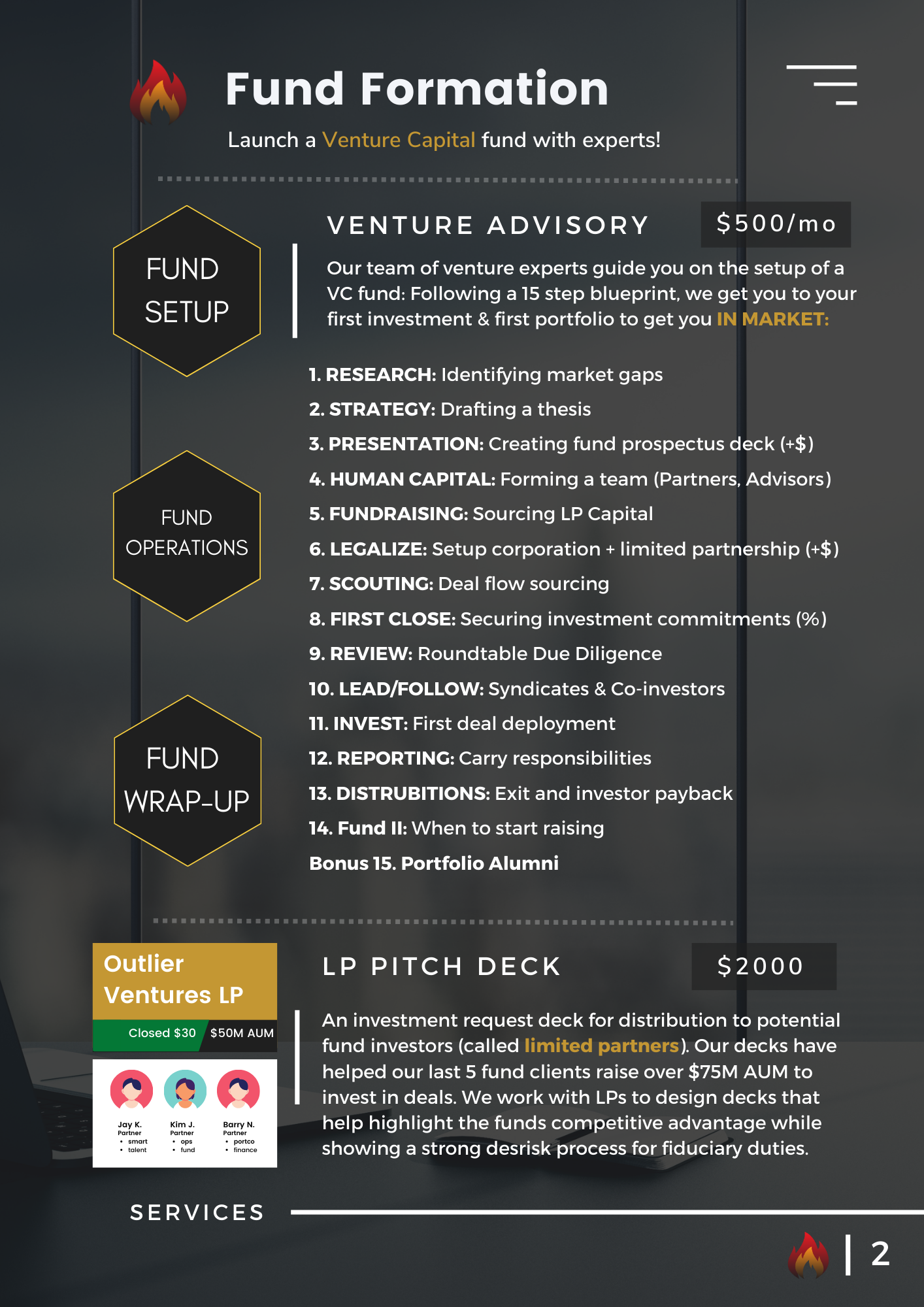 VC Fund Setup Service (Venture Partner Advisory)